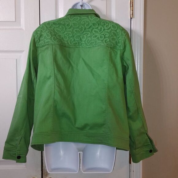 Liz Claiborne New York  light green denim jacket Sz 22W - Picture 5 of 7